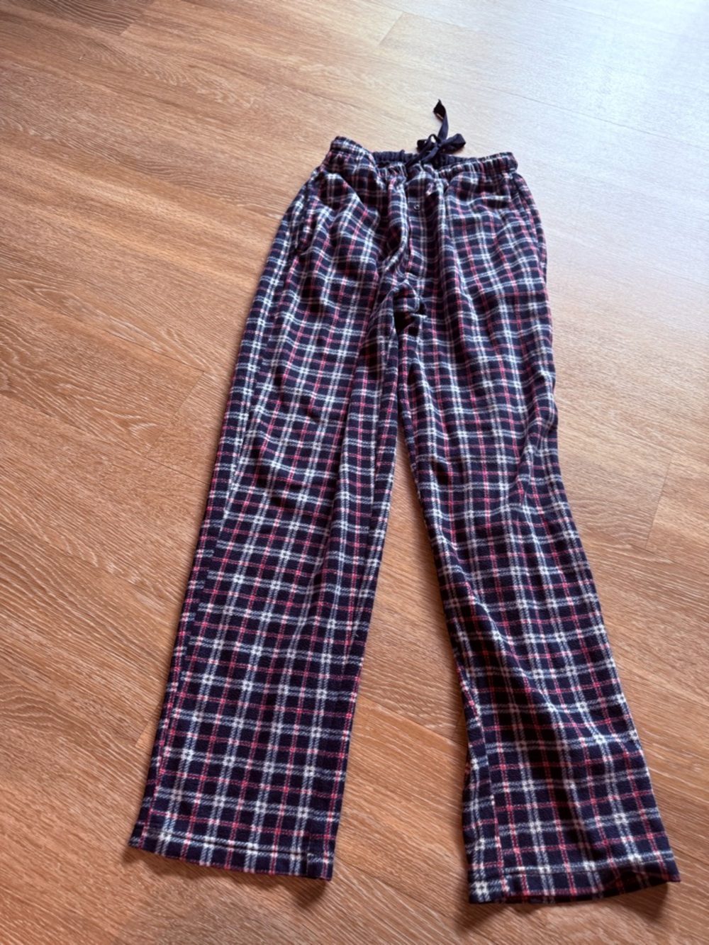 Plaid Flannel Lounge Pants - Black, Red & White
